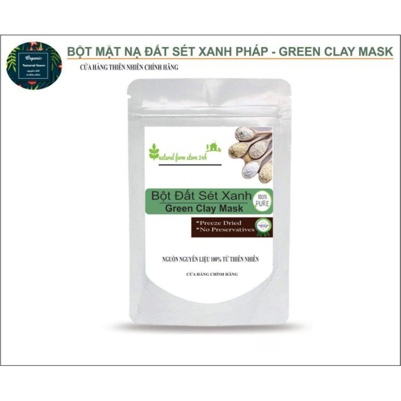 Bột đất sét nhập khẩu Pháp các loại : Đất sét hồng, đất sét xanh - mặt nạ đất sét hữu cơ