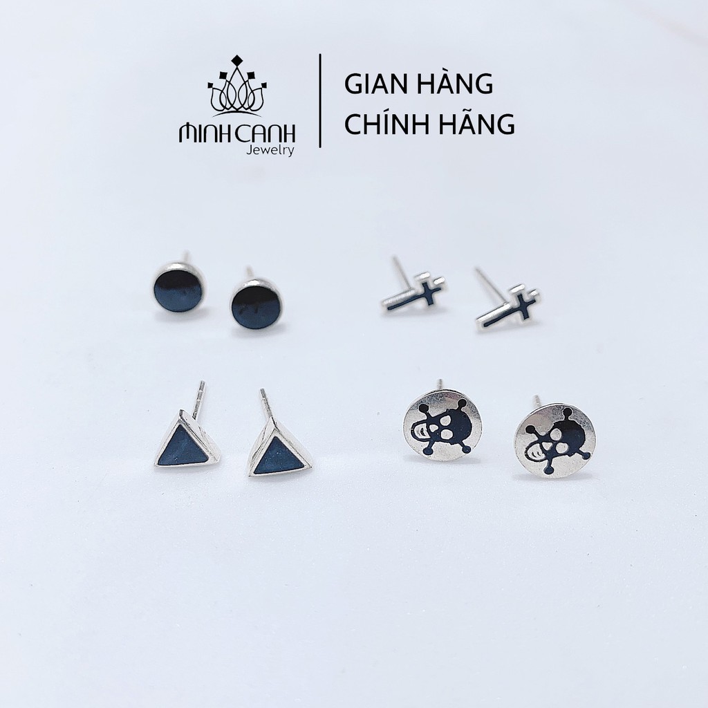 Bông Tai Màu Đen Bạc 925 - Minh Canh Jewelry