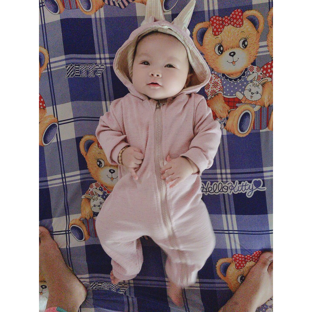 Bodysuit dài tay cho trẻ sơ sinh tới 18 tháng, body liền thân thu đông cho bé SL12