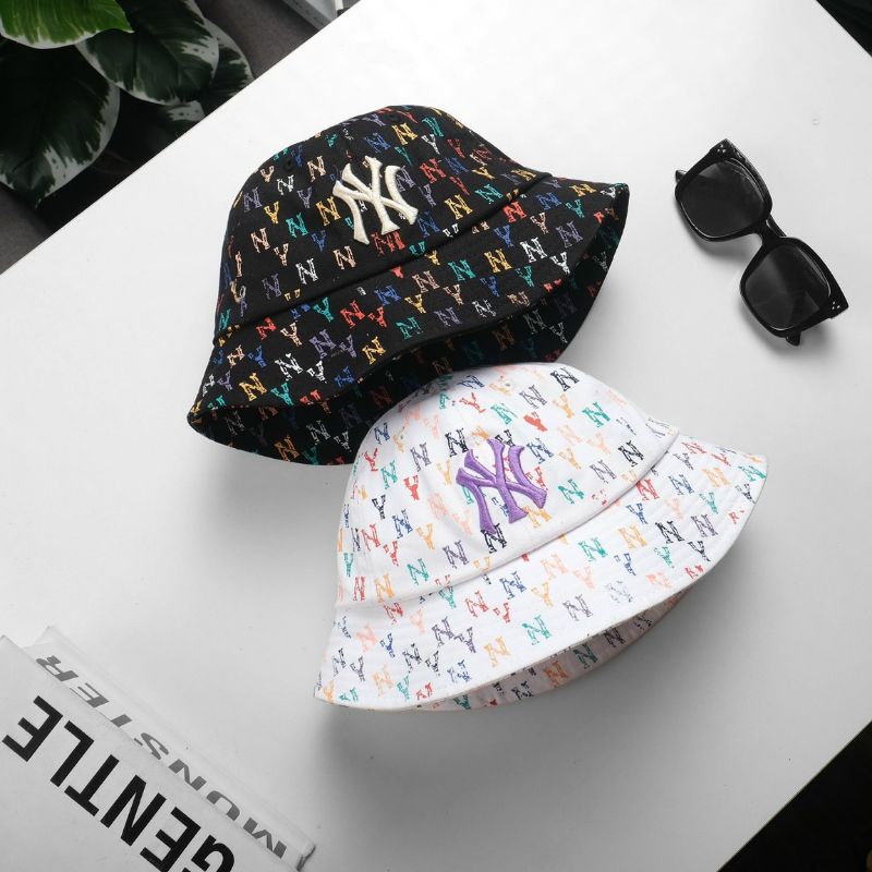 NÓN BUCKET MLB PAISLEY WHITE & BLACK CHẤT VẢI COTTON CAO CẤP, Nón free size