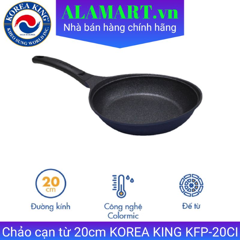 Chảo đá cạn từ 20cm KOREA KING KFP-20CI Made In Korea