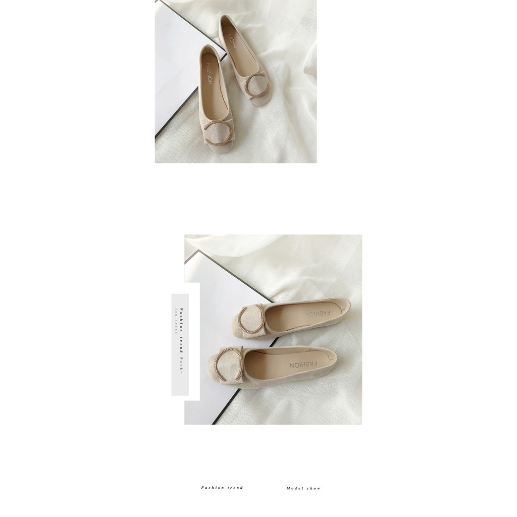 Giày Búp Bê Mũi Vuông Phong Cách Hàn Quốc 2021 Cho Nữ | BigBuy360 - bigbuy360.vn