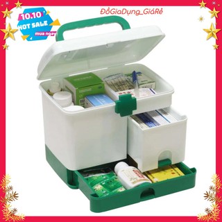 Hộp đựng thuốc y tế chuyên dụng, hộp đựng thuốc gia đình 3 tầng