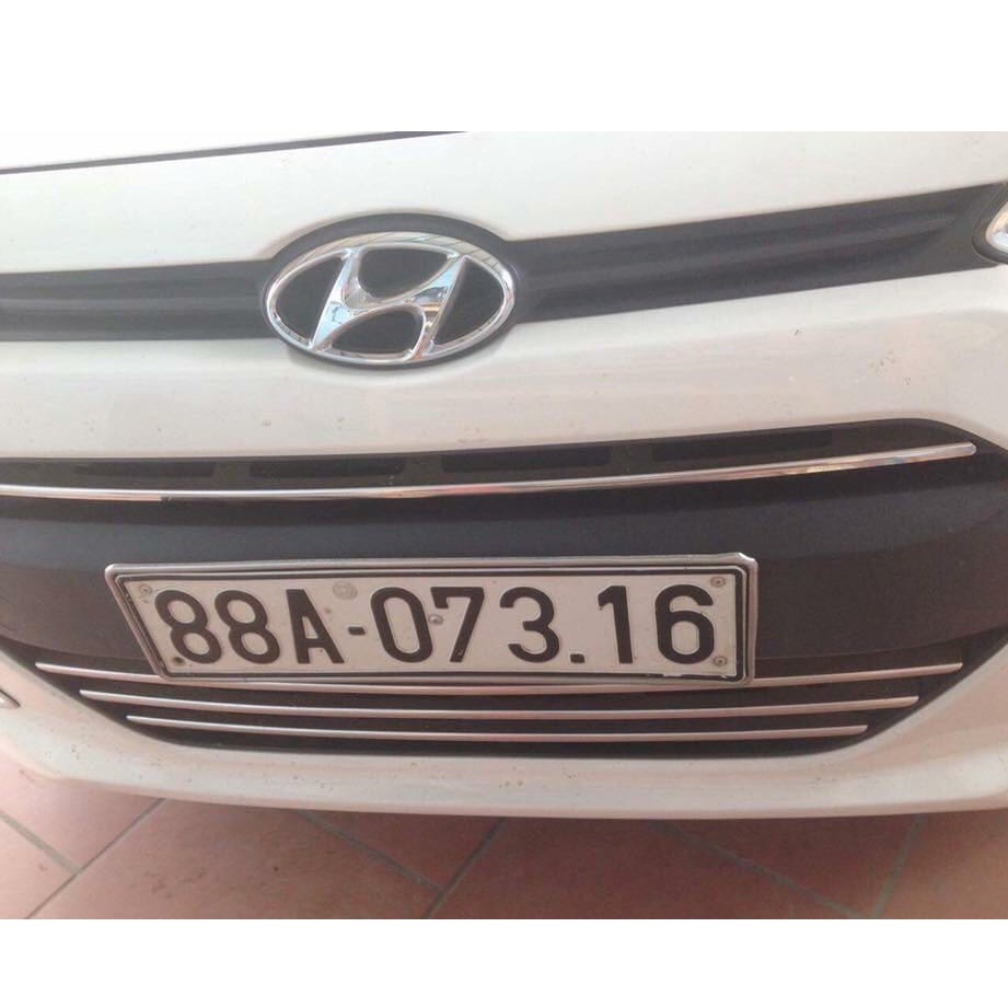 Phụ Kiện Ô Tô 4 Thanh Ốp Calang Xe Hyundai I10 2015 - 2016 Inox 304