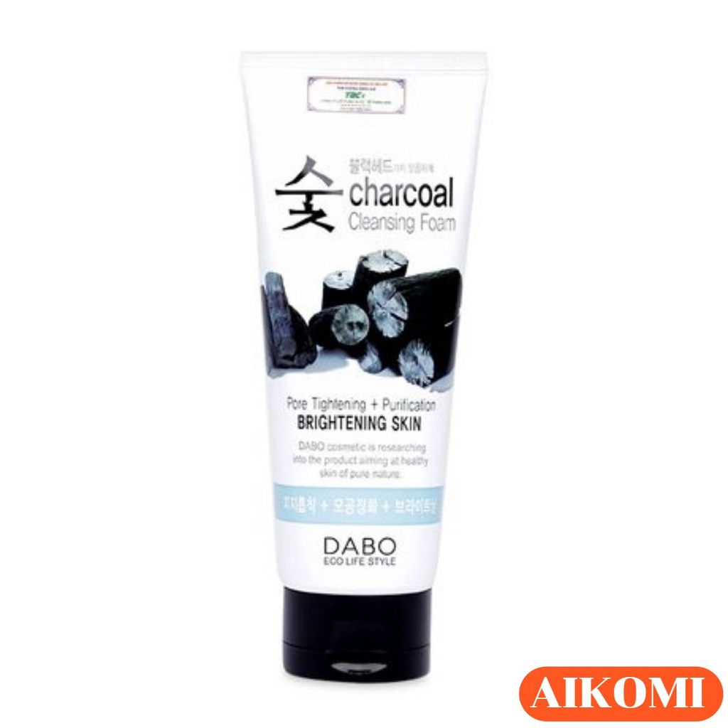 Sữa Rửa Mặt Than Hoạt Tính Trắng Da ngừa mụn DABO 150ml chính hãng