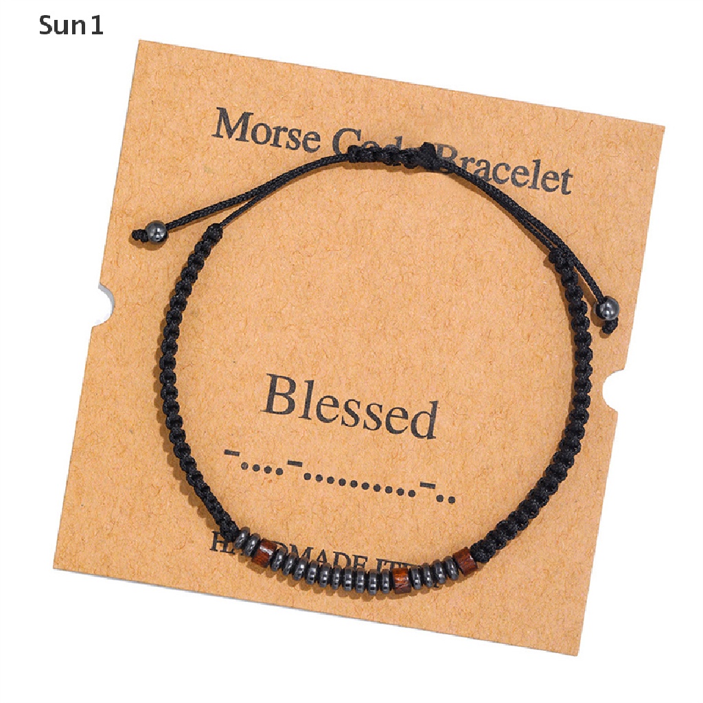 Sun1&gt; NEW Morse Code Bracelet Adjustable Bracelets On Hand Jewelry for Women Bracelet