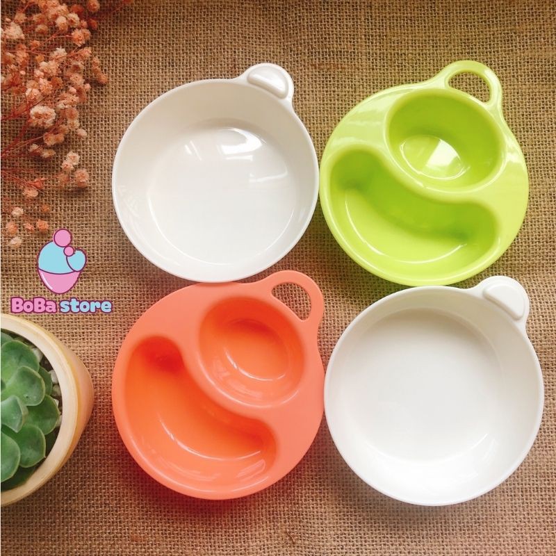 Bát ăn dặm 2 ngăn tiện lợi cho bé - hàng Nhật