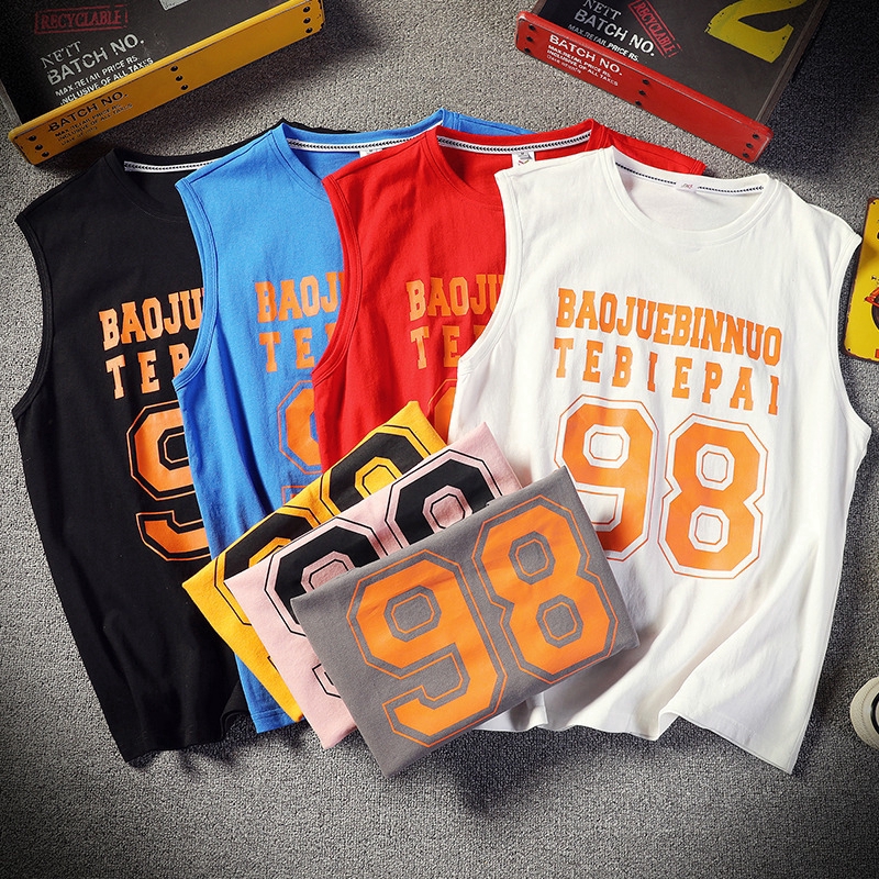 Summer ice silk sleeveless t-shirt boys vest | BigBuy360 - bigbuy360.vn