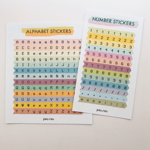 STICKER CHỮ VÀ SỐ