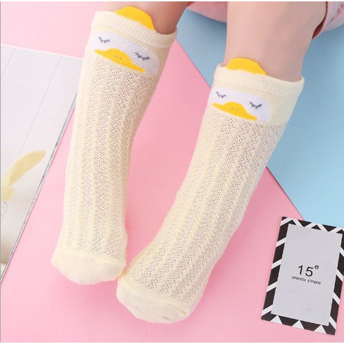 Vớ Lưới Dài Trẻ Em từ 0-1 tuổi, Vớ lưới cho bé trai, bé gái Cotton Hàn Quốc Hoạt Hình Xinh Xắn, giữ ấm và bảo vệ bé