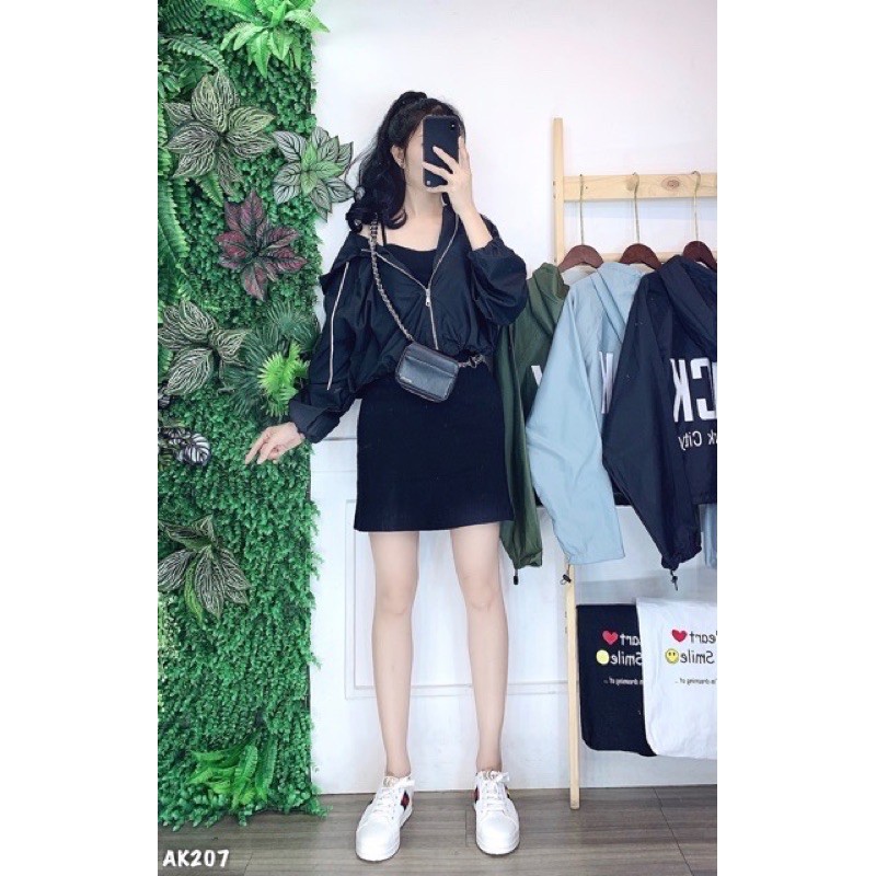Áo khoác bigsize ❤️ 𝐗𝐀̉ 𝐊𝐇𝐎❤️ Áo khoác dù from ngắn qua rốn ( kèm hình thật )