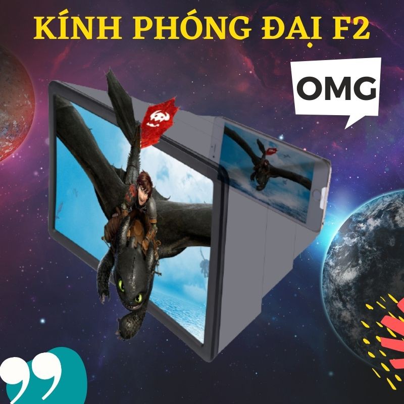 Kính Phóng Đại Màn Hình 3D Thế Hệ Mới F2 Mới - Thiết Bị Phóng Đại Màn Hình, Cảm Giác Như Xem Chiếu Rạp - Màu ngẫu nhiên