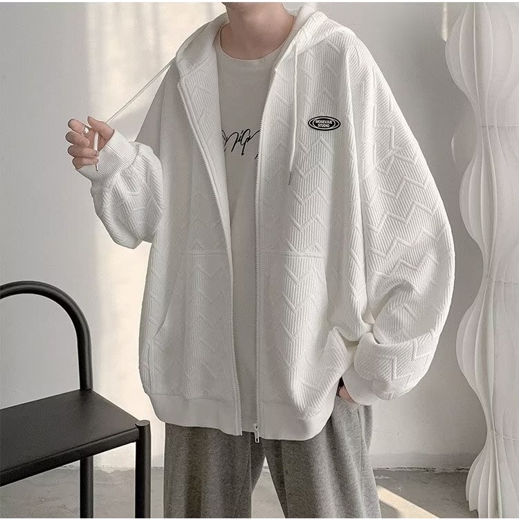 Áo Khoác Hoodie Nam Dáng Rộng Kiểu Hàn Quốc Thiết Kế Đơn Giản Thời Trang Cho Các Cặ áo khoác nỉ bông unisex áo khoác hoodie nam form rộng