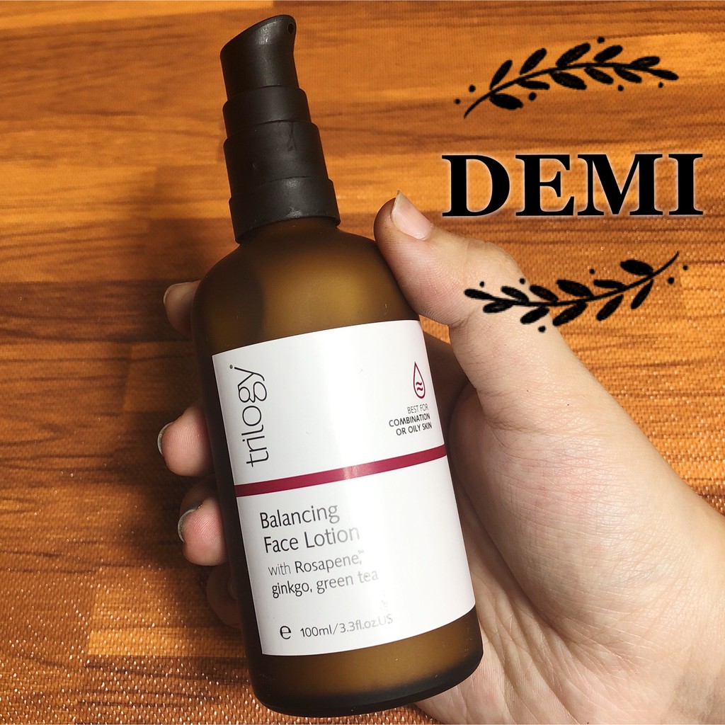 trilogy balancing face lotion