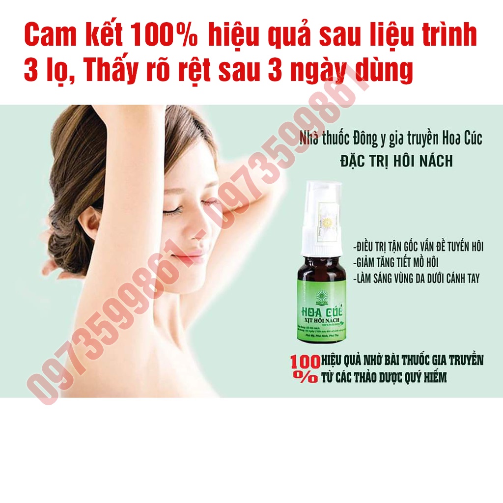 (Chính Hãng) Xịt Triệt Hôi Nách Hoa Cúc Gia Truyền Ngăn Tiết Mồ Hôi - Giảm Thâm nách Cam kết hết hôi