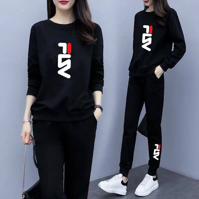Set Đồ Thể Thao Dài Tay Form Rộng Thời Trang Mùa Thu Mới Dành Cho Nữ 2022