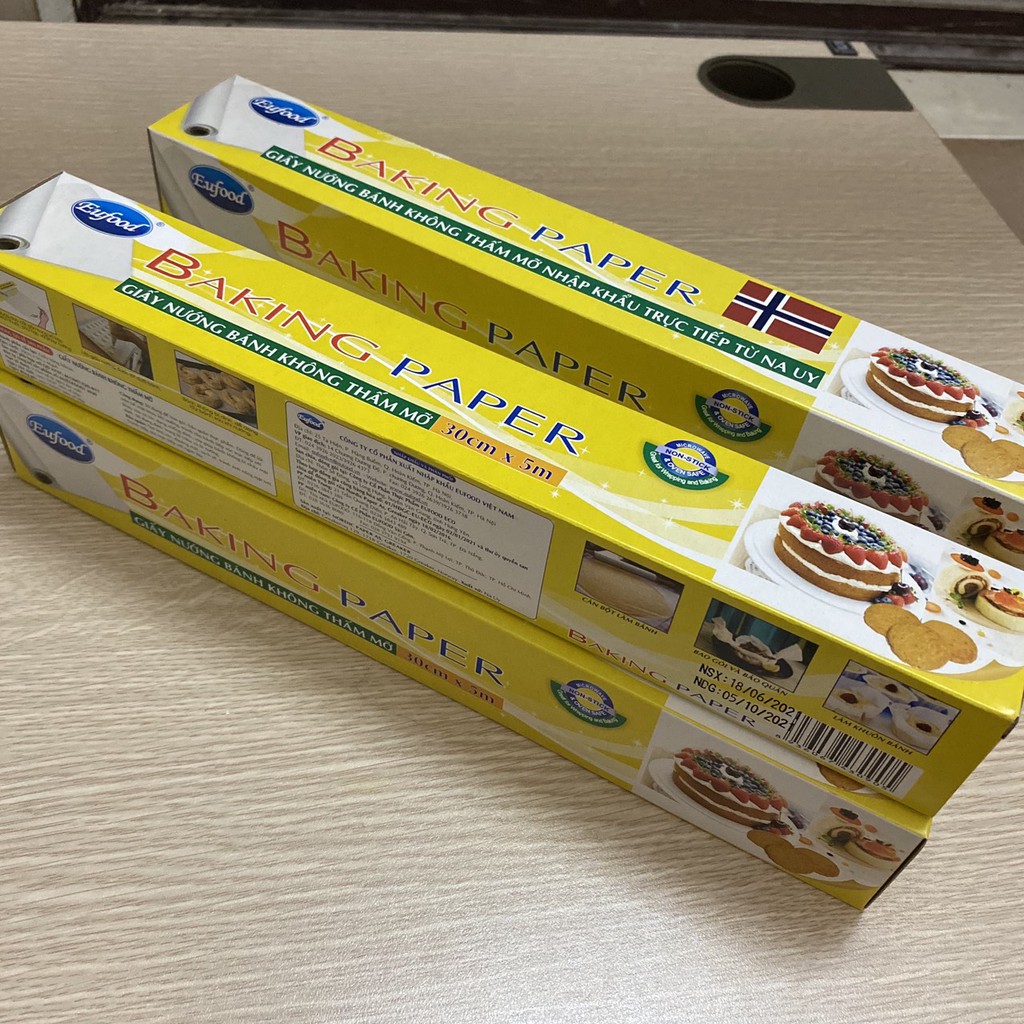 Giấy nướng không thấm mỡ EuFood 30 cm x 5 m  dùng trong nhà bếp nấu ăn, làm bánh