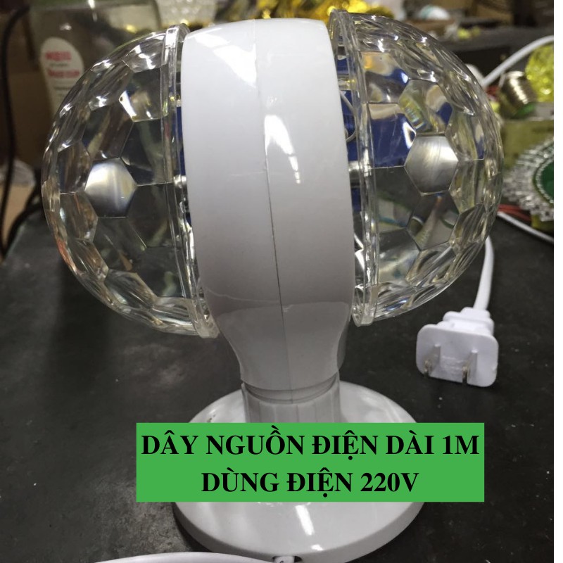 Đèn cầu quay 2 đầu, đèn quả cầu