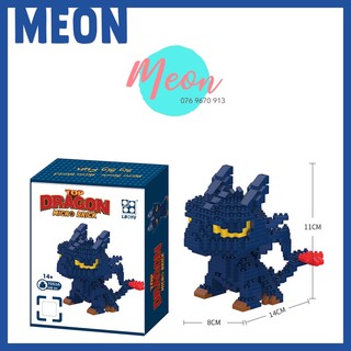 Xếp hình miniblock Night Fury ( Dragon) toothless - lego how to train your dragon Size M (530 pcs)
