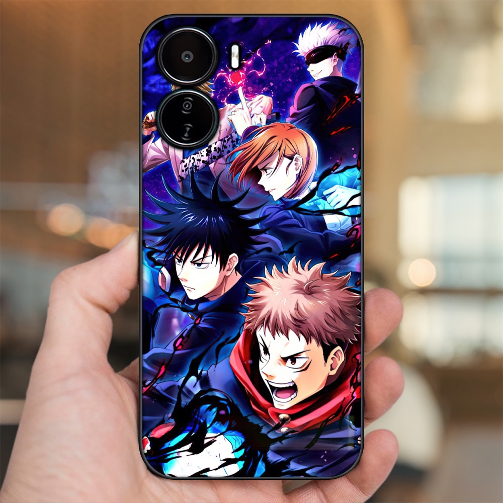 Ốp lưng Vivo Y16 viền đen in hình Yuji Jujutsu Kaisen