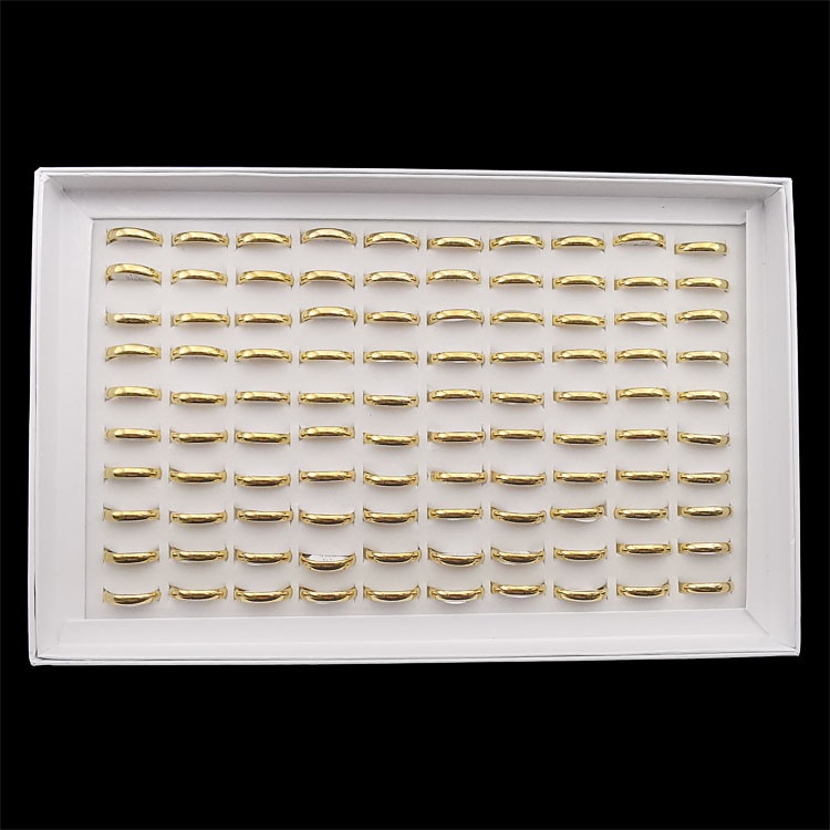 Nhẫn Thép Titan 4MM 19A1214 Thiết Kế Đơn Giản Dễ Phối Đồ Phong Cách Harajuku