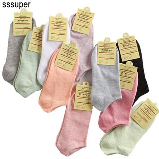 Vớ Cổ Thấp Màu Trơn Thời Trang Cao Cấp