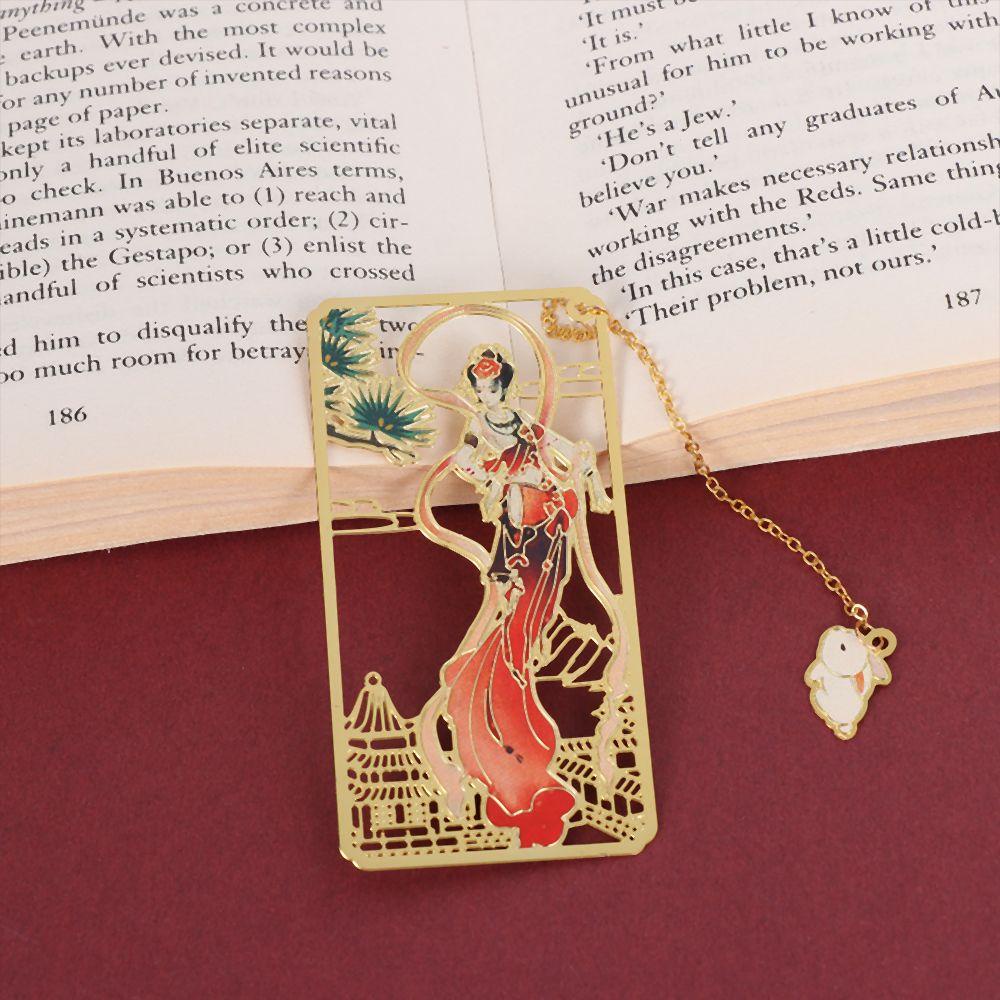 Thẻ Đánh Dấu Trang Sách Bằng Đồng Thau Màu Cầu Vồng Phong Cách Trung Hoa Cổ Điển