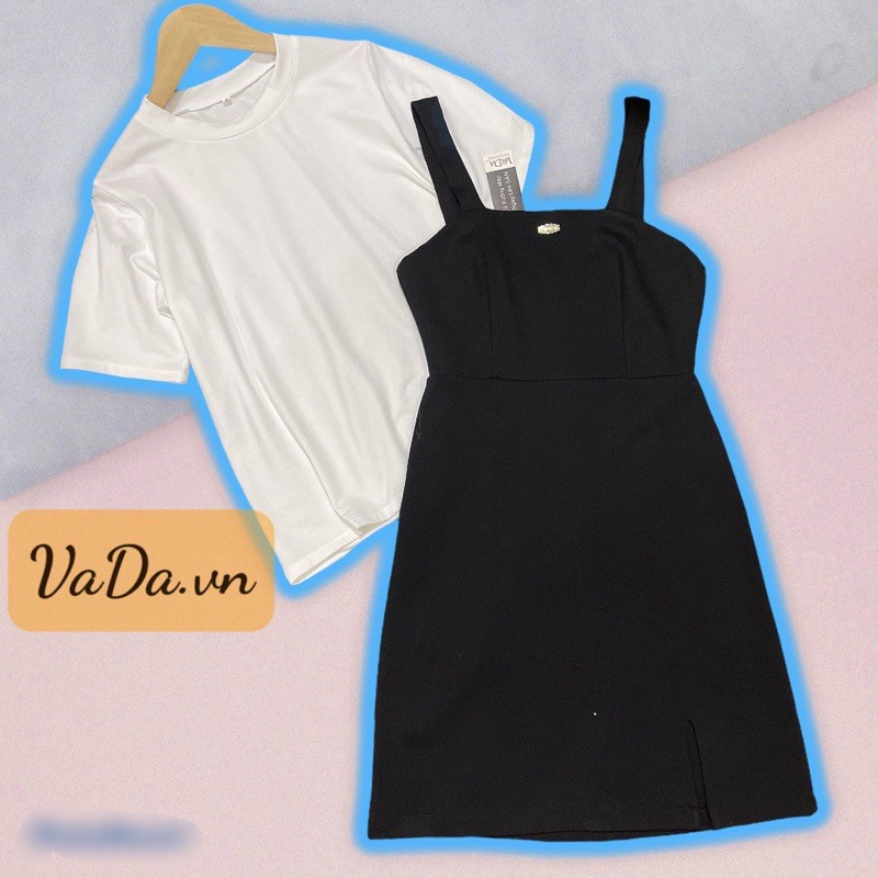 Set đồ bộ áo thun + Đầm boddy 2 dây tag khách tách ra mix rất xinh dễ thương - Thời trang VADA -S500