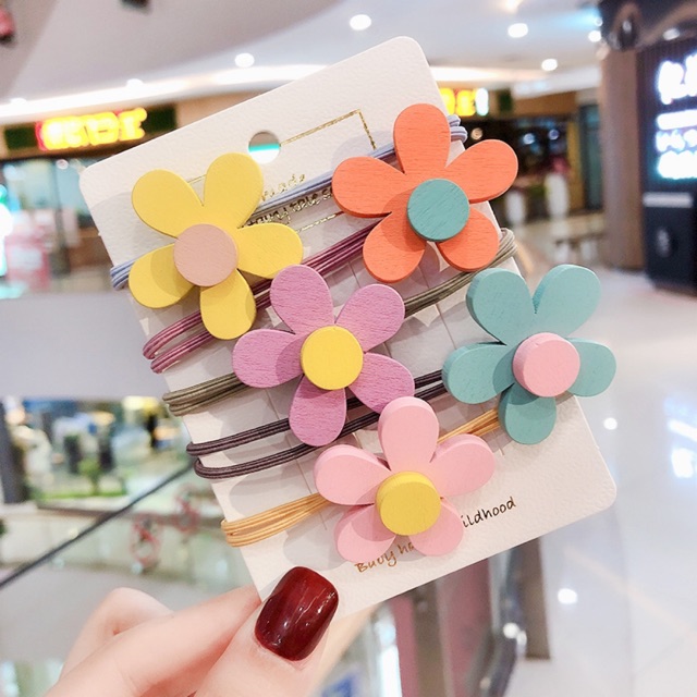 Set 5 sợi cột tóc hoa 5 cánh