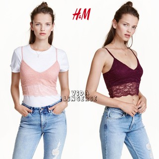 Áo bralette hai dây kiểu croptop xuất dư