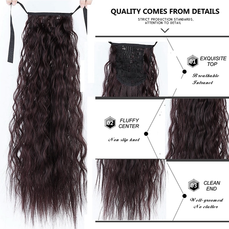 Tóc đuôi ngựa giả Wigsin kiểu thẳng dài 85cm thời trang cho nữ