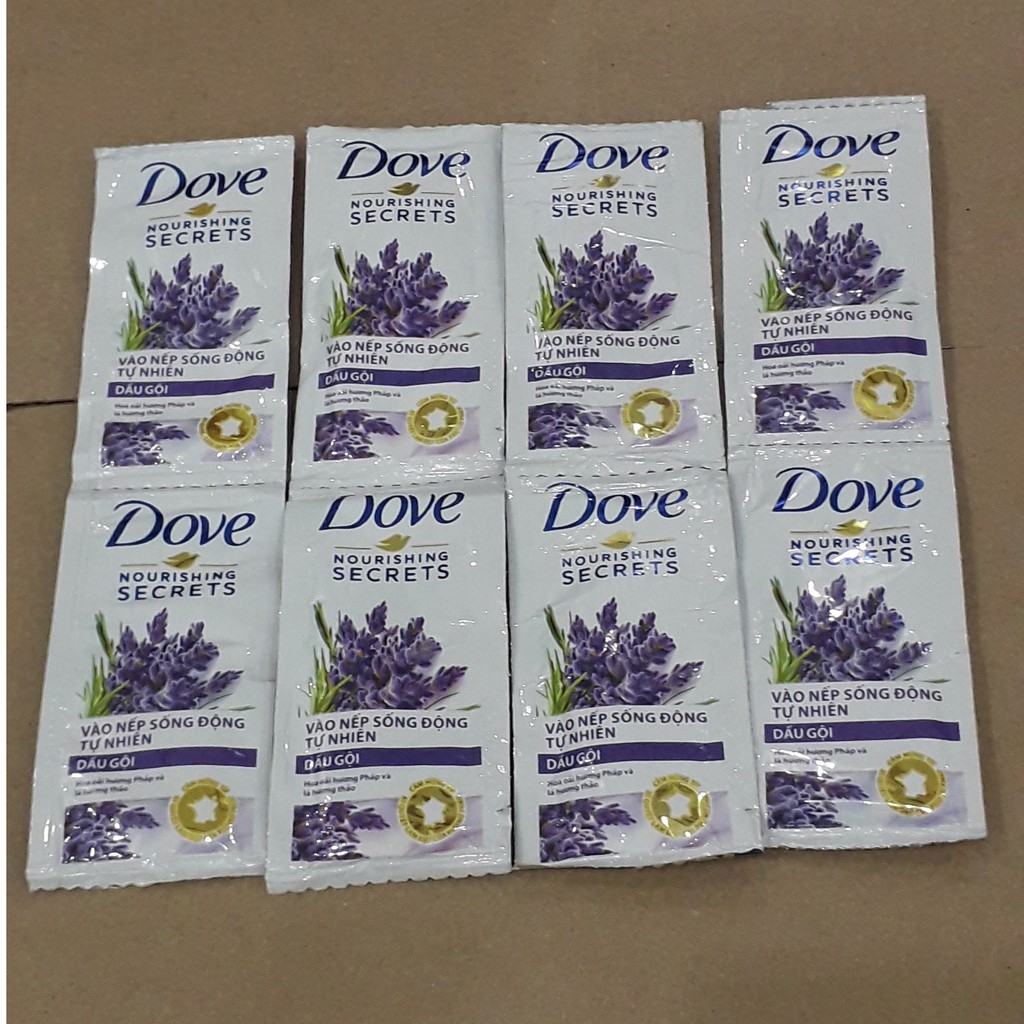 Combo 50 gói Dầu Gội Dove Vào Nếp Sống Động Tự Nhiên (tím)