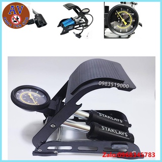 Bơm đạp chân stanlay 2 ống - bơm đạp chân đa năng