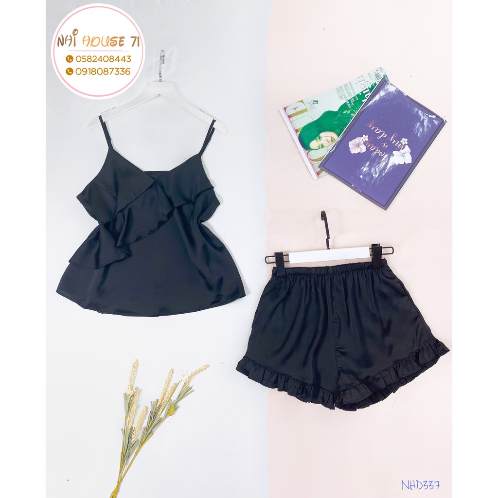 [FREESHIP 50K] Bộ Mặc Nhà Nữ NHISTORE Áo 2 Dây Bèo Quần Ngắn Chất Lụa Satin Cute Cực Xinh Dưới 60kg | BigBuy360 - bigbuy360.vn