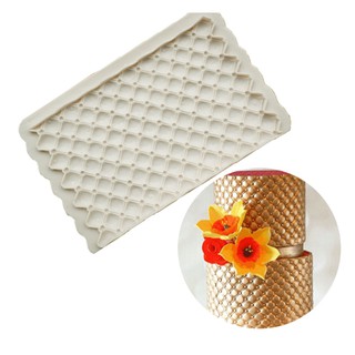 Khuôn silicone hoa nổi 4d viền tứ giác