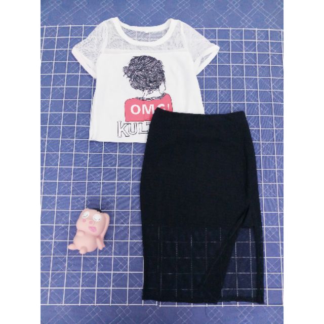 Set lưới trắng đen