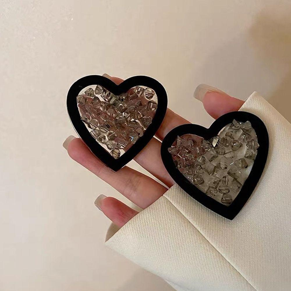 Khuyên Tai Dạng Hạt Trong Suốt Sang Trọng Cho Nữ|Khuyên Tai Acrylic Phong Cách Hàn Quốc