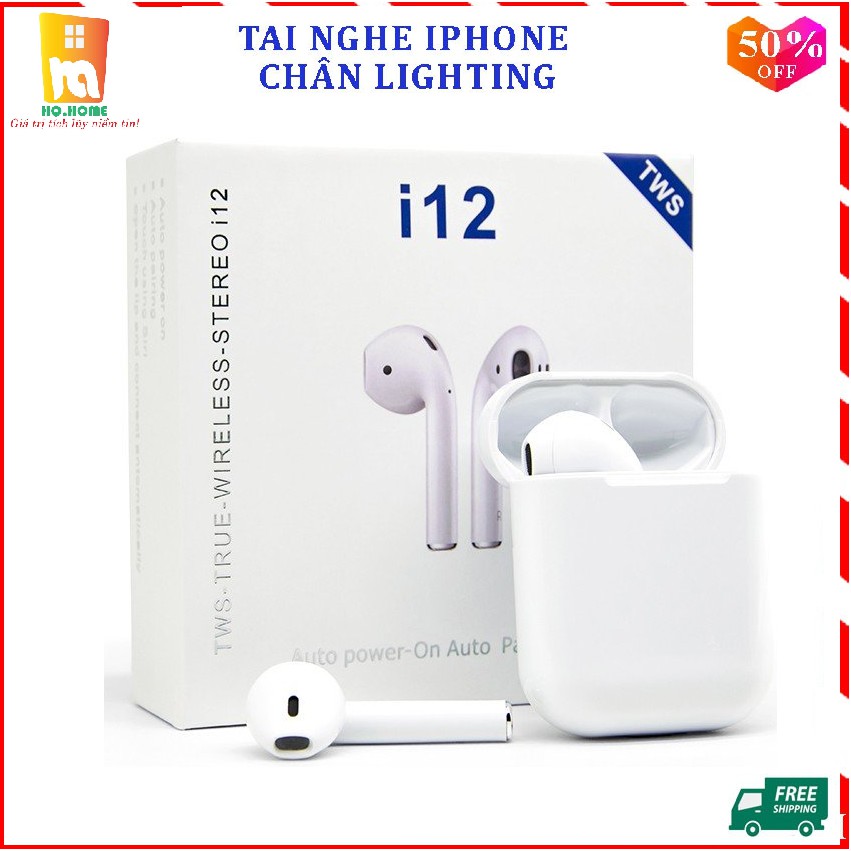 Tai nghe bluetooth không dây Inpods i12 TWS cảm ứng điều khiển cảm biến âm thanh HIFI cho Android và iOS | BigBuy360 - bigbuy360.vn