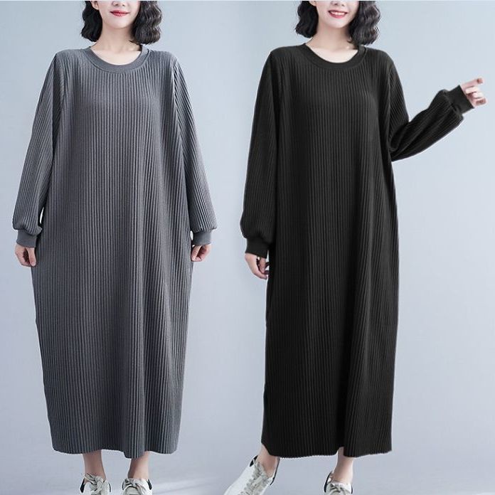 Đầm Dài Dáng Rộng Co Giãn Size Lớn Mẫu Mới 2022 Thời Trang Mùa Xuân Cho Nữ