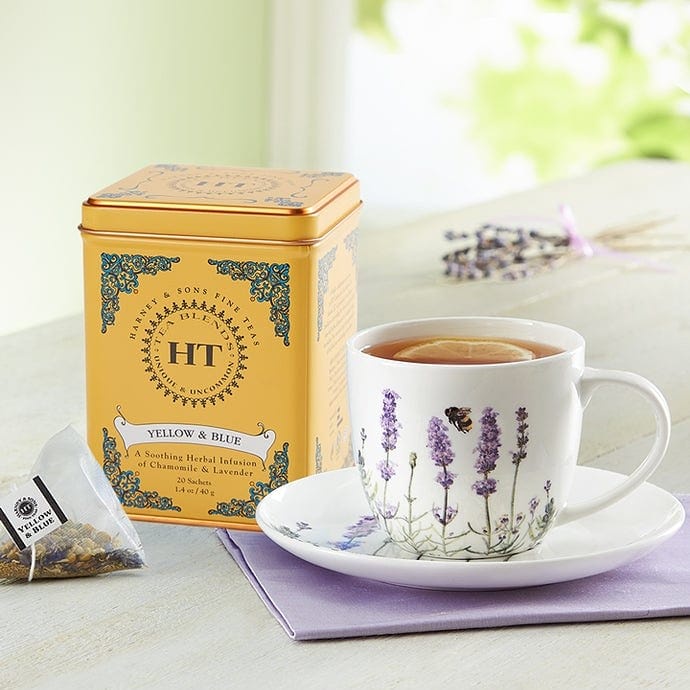 Trà hoa cúc lavender ngủ ngon Harney and Sons hộp thiếc date 05/2023 (hàng Mỹ)