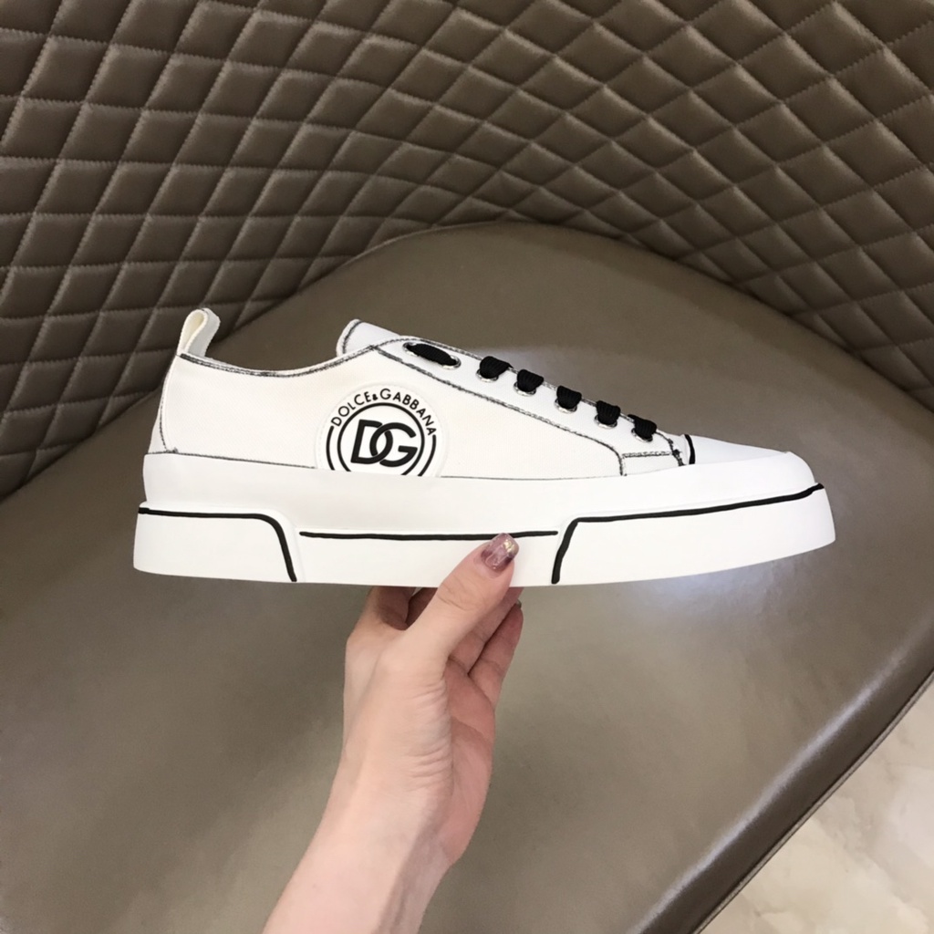 Giày sneaker nam da thật thời trang cao cấp Docle & Gabbana DG phong cách trẻ trung, cá tính