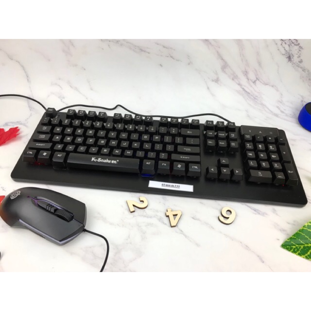 Bộ bàn phím chuột gaming giả cơ KM310 có đèn led 7 màu, bộ bàn phím chuyển chơi game jack usb dùng cho máy tính laptop