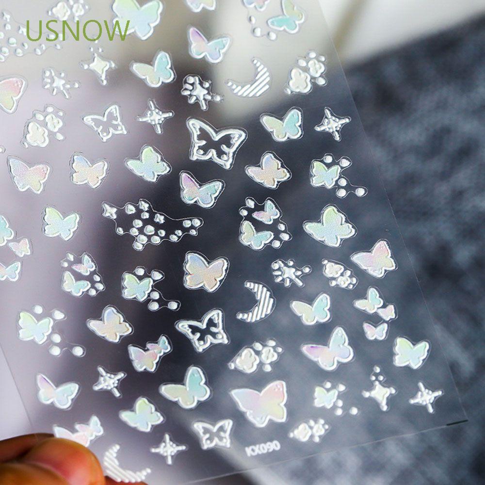 Miếng Dán Trang Trí Móng Tay Hình Bướm / Mặt Trăng / Ngôi Sao Màu Gradient Diy