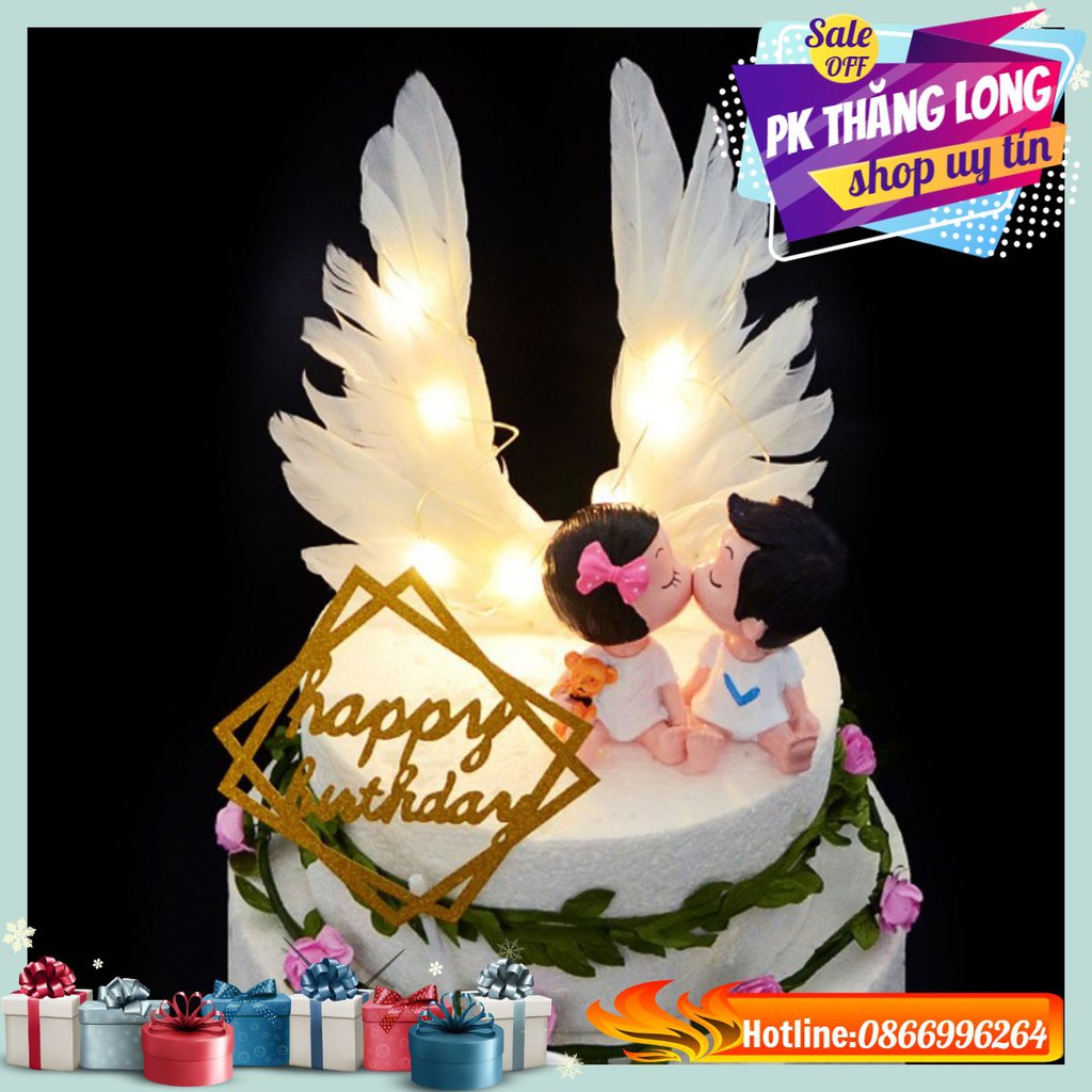 Cánh thiên thần Trang trí bánh kem - Trang trí bánh sinh nhật