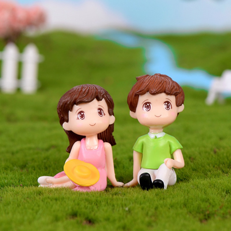 Set 2 mô hình mini trang trí khu vườn