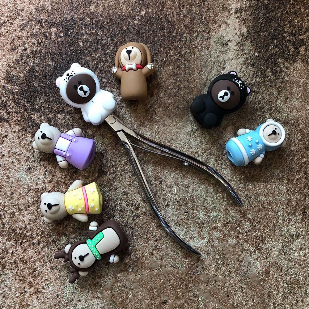 Dyruidoj Vỏ Bọc Bảo Vệ Hộp Đựng Kéo Cắt Móng Vuốt Hình Gấu Nhật Bản Phong Cách Ins