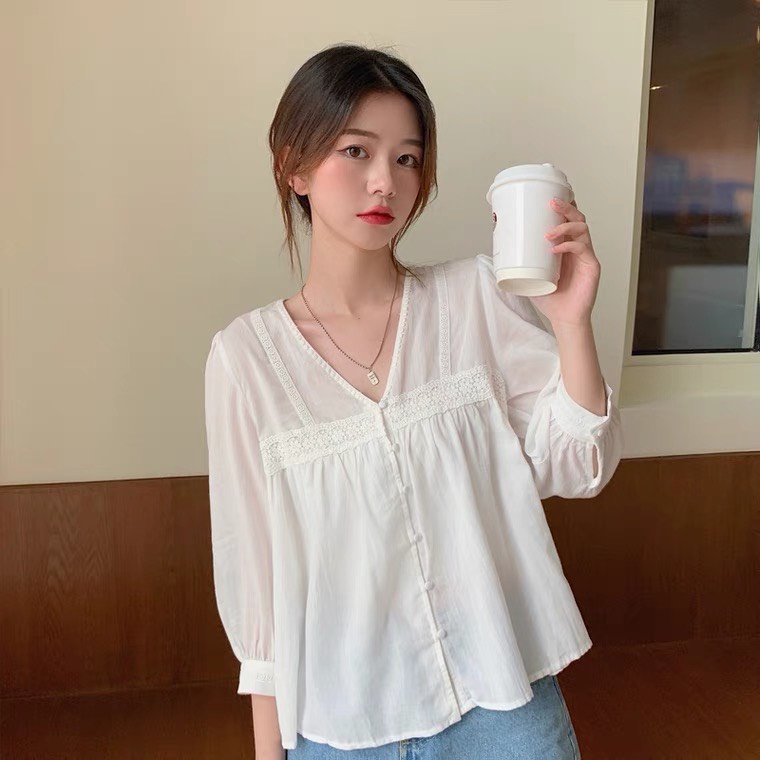 áo babydoll trắng mẫu hót A203  2021 video+ ảnh thật loại 1 giá tốt | BigBuy360 - bigbuy360.vn