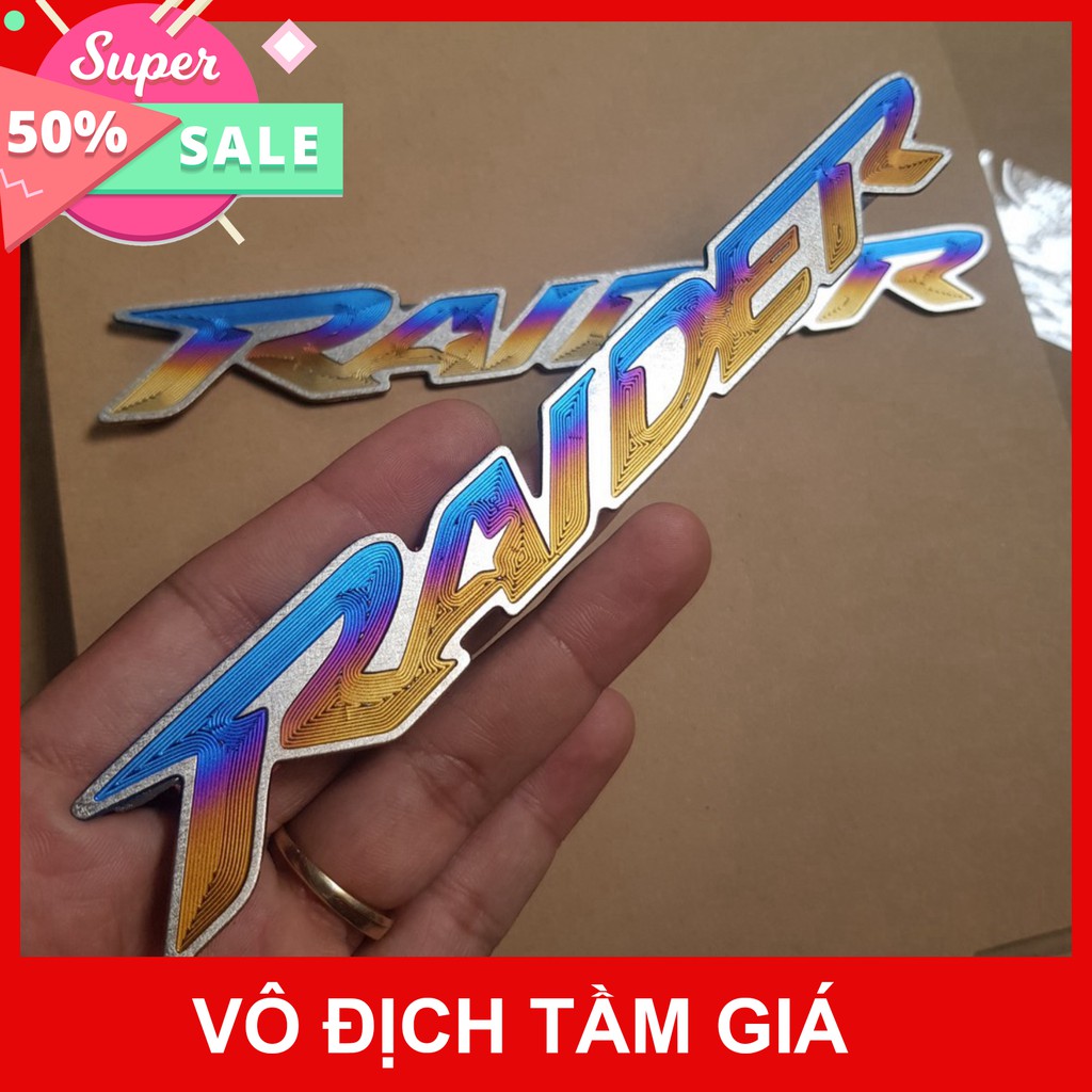 [GIÁ GỐC]  TEM DÁN XE MÁY CẶP CHỮ RAIDER TITAN ĐỘC ĐÁO TRANG TRÍ XE MÁY