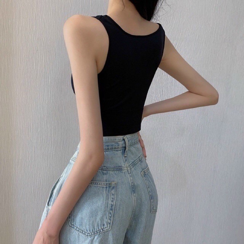 Áo croptop, áo gym 3 lỗ dệt kim cao cấp