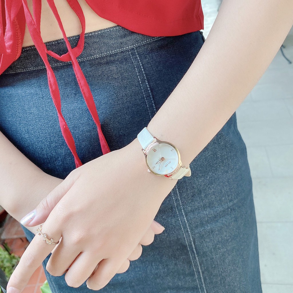 Dây da đồng hồ nữ Julius Hàn Quốc size 12 - size 14 - chọn màu